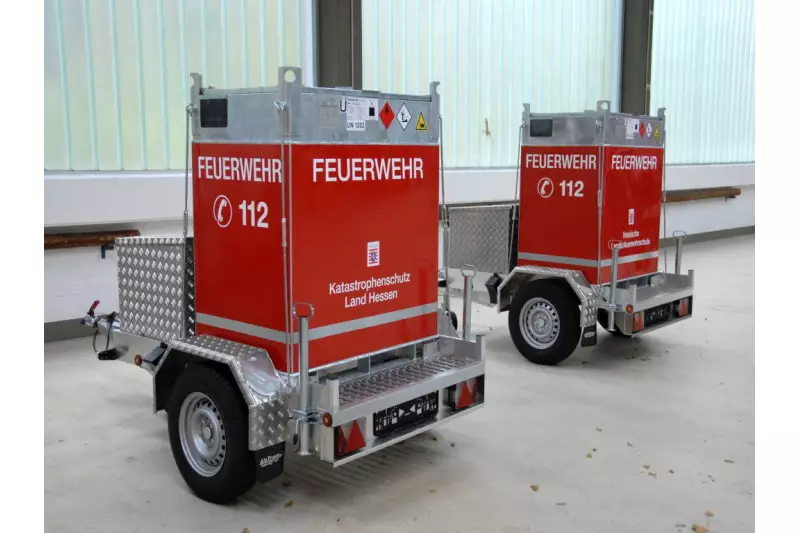 Die mobilen 900-Liter-Tanksysteme für die Notfallversorgung sind eine Eigenentwicklung von STU.