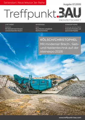 TreffpunktBau Ausgabe 2026/07: Sonderthema Schalung, Gerüste und Beton, Geda, Webfleet. Jetzt lesen.