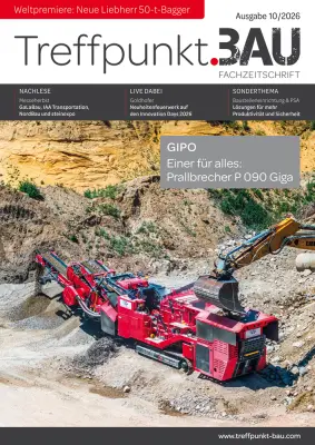 TreffpunktBau Ausgabe 2026/10: Nachlese GaLaBau, NordBau, steinexpo, IAA Transportation. Jetzt lesen.
