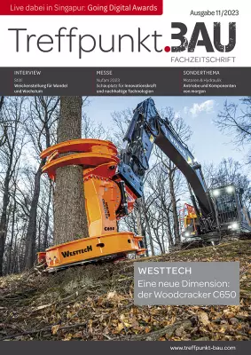 TreffpunktBau Ausgabe 2023/11: Sonderteil Motoren & Hydraulik, Nufam, 50 Jahre Gipo