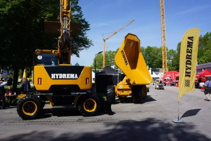 Hydrema zeigte das MX Bagger-und sein Dumpersortiment.