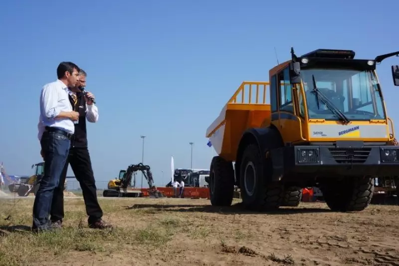 Matthias Pistorius bei der Live-Demonstration 
des Bergmann Dumpers.
