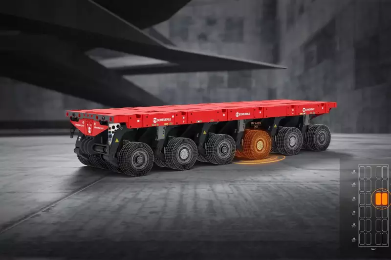 Das TPMS überwacht den Reifendruck aller SPMT-Module in Echtzeit.
