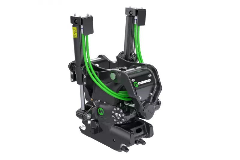 Steelwrist stellt auf der CONEXPO-CON/AGG 2026 den XTR10-Tiltrotator vor und setzt damit die Erweiterung der Tiltrotator-Baureihe der dritten Generation (XTR) fort.
	 