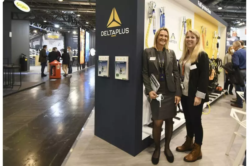 Unter neuem Dach auf Wachstumskurs. Artex ist der internationalen Delta Plus-Gruppe beigetreten. Wir sprachen mit Véronique Gaillardet (l.), Prokuristin, und Sarah Schumacher. Quelle: Treffpunkt.Bau