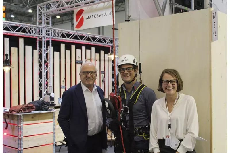 Auf dem Messestand von Mark Save A Life präsentierte das Team um Martina Fuxjäger, Sales und Marketing, die bekannten Sicherungslösungen. Quelle: Treffpunkt.Bau