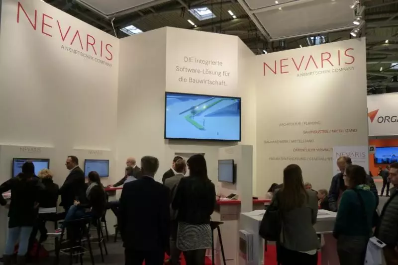 Planungssoftware für die Bauwirtschaft präsentierte Nevaris am Stand in München.