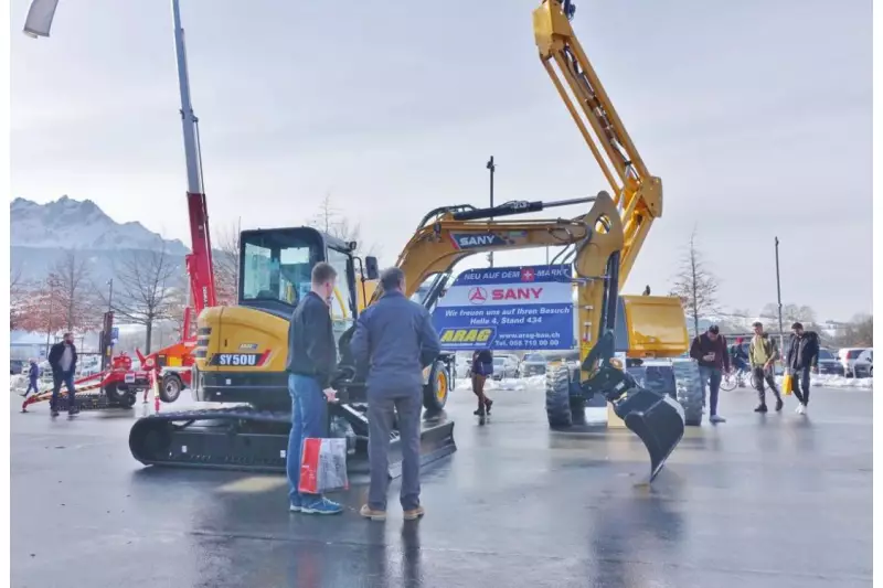 Im Januar unterzeichnete die Arag Bau AG einen Sany Händlervertrag für die Schweiz. In Luzern wurde am Stand nun unter anderem der Kurzheckbagger SY50U vorgestellt.