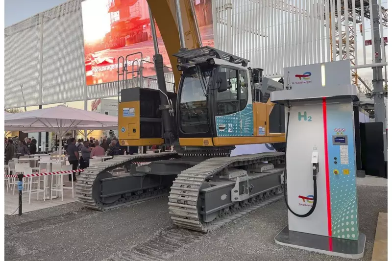 Gewinner des bauma-Innovationspreises – der Wasserstoffantrieb von Liebherr zeigt, wo die Reise hingehen wird. Quelle: Treffpunkt.Bau