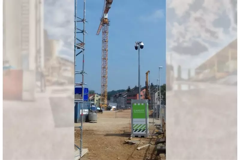 Der Überwachungsbereich der Kamera lässt sich präzise festlegen. Nur die Baustelle wird gefilmt.