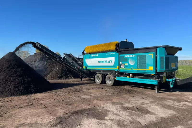 Das radmobile Trommelsieb: Der Inbegriff für exakte Trennschnitte siebschwieriger Stoffe.