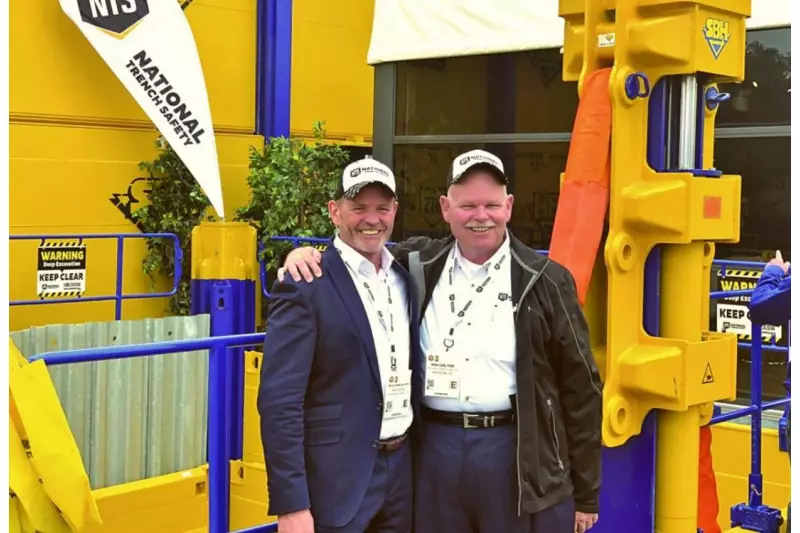 Transatlantische Win-Win-Partnerschaft: Wolfgang Deussen, geschäftsführender Gesellschafter SBH Tiefbautechnik, mit seinem amerikanischen Händler Ron Chilton.