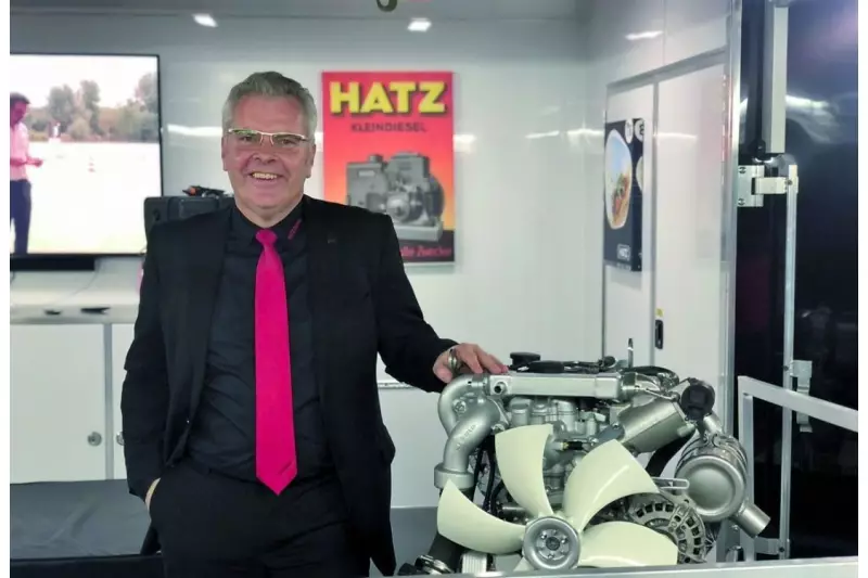 Hatz steht hoch im Kurs in den USA. CEO Bernd Krüper persönlich präsentierte u.a. den Einzylinder-Dieselmotor mit Internetverbindung.