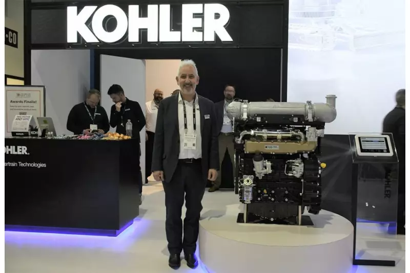 Vincenzo Perrone, President Kohler Engines, zeigte uns den besonders effizienten und wartungsarmen KDI3404TCR-SCR mit Common-Rail-Einspritzung und 141 PS.