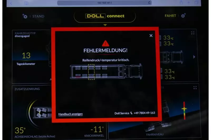 Digitalisierung mit hohem Anwendernutzen. Doll connect sorgt für Transparenz und informiert den Fahrer über sicherheitsrelevante Betriebsdaten. Der Clou: Die App läuft auf dem Smartphone oder Tablet und benötigt kein eigenes Bedienteil.