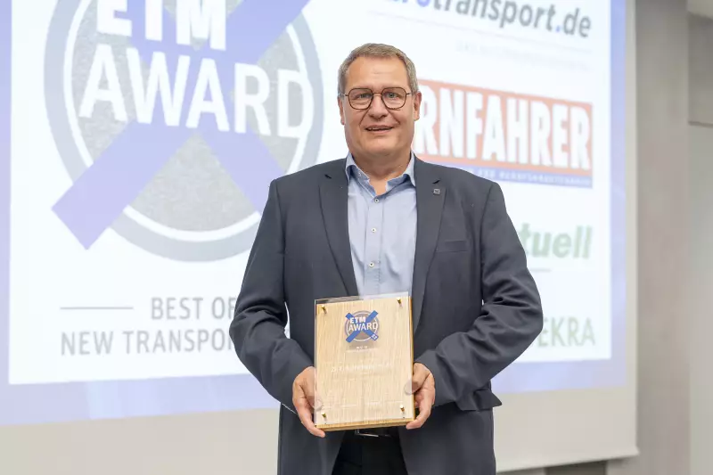 ETM Award – Best of New Transportation 2026 in der Kategorie „Sicherheit“: Martin Mayer, Produktsegmentleiter für ADAS-Systeme in der ZF-Division für Nutzfahrzeuglösungen nimmt die Auszeichnung am 11. Juni 2026 am Abend der Preisverleihung in Stuttgart entgegen.
