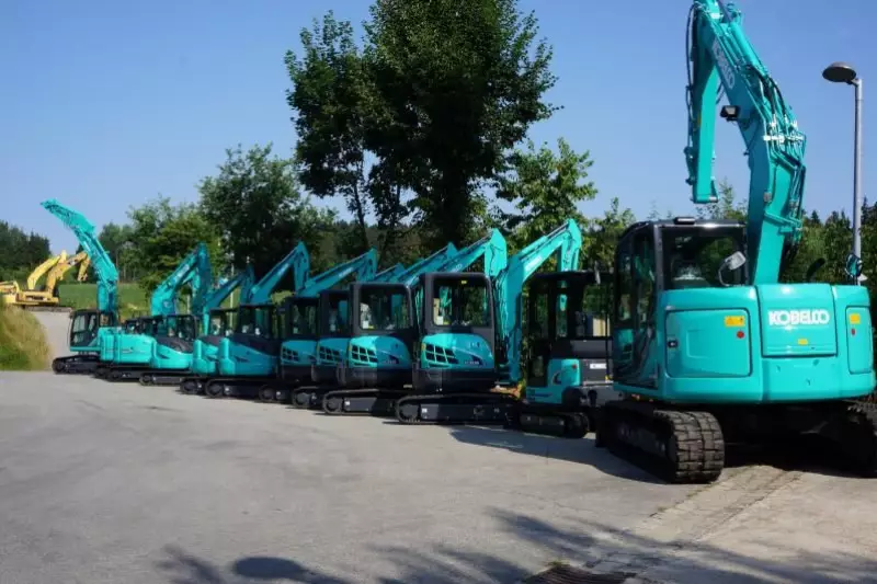 Das Auslieferungslager der
Midi-Bagger.