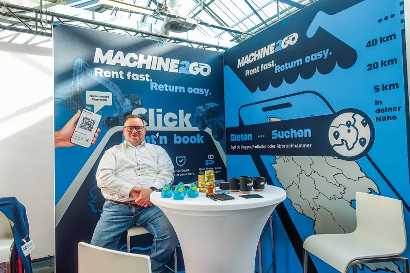 Stillstandszeiten minimieren und die Auslastung von Abbruchflotten optimieren. Machine2Go bietet einer Branche, die durch extrem teure Spezialmaschinen geprägt ist, eine Plattformlösung zur Effizienzsteigerung. Geschäftsführer Holger Pieper informierte über die Vorteile der Digitalisierung des Mietprozesses für Mieter und Vermieter. Quelle: Treffpunkt.Bau