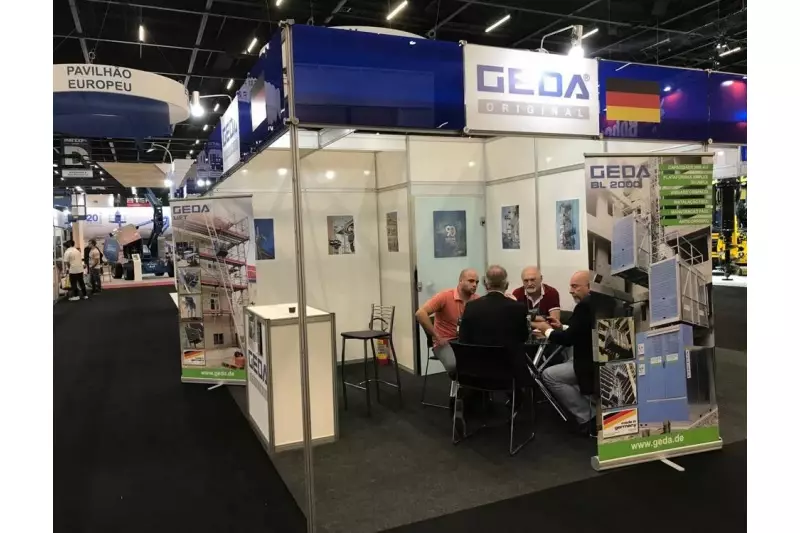 Der Geda-Messestand auf der M&T Expo in São Paulo, Brasilien.