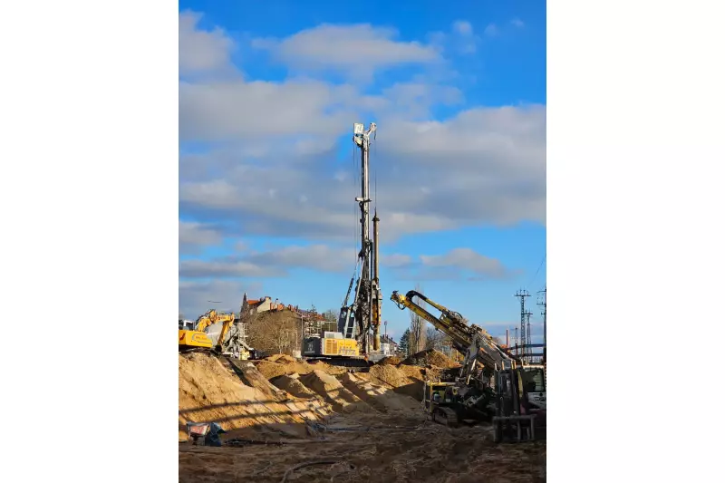 Der PORR Spezialtiefbau sichert die Baugrube für 150 neue Wohneinheiten auf dem ehemaligen Bahnareal in Fürth. 