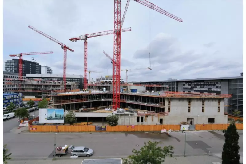 Der Rohbau nimmt rasch Formen an. Das Schalkonzept stammt von Hünnebeck.