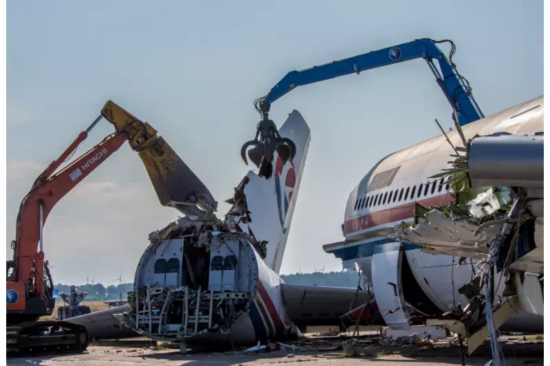 Wo die Schere durch rohe Kraft vernichtet, herrscht in den Bewegungen des Mehrschalengreifers ein steter Fluss. 