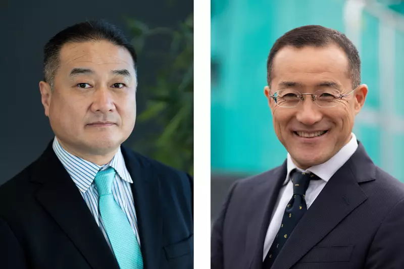 Als neuer Europa-Geschäftsführer von Kobelco folgt Takemichi Hirakawa (li.) auf Makoto Kato, der nach 13 Jahren aus dem Amt scheidet.