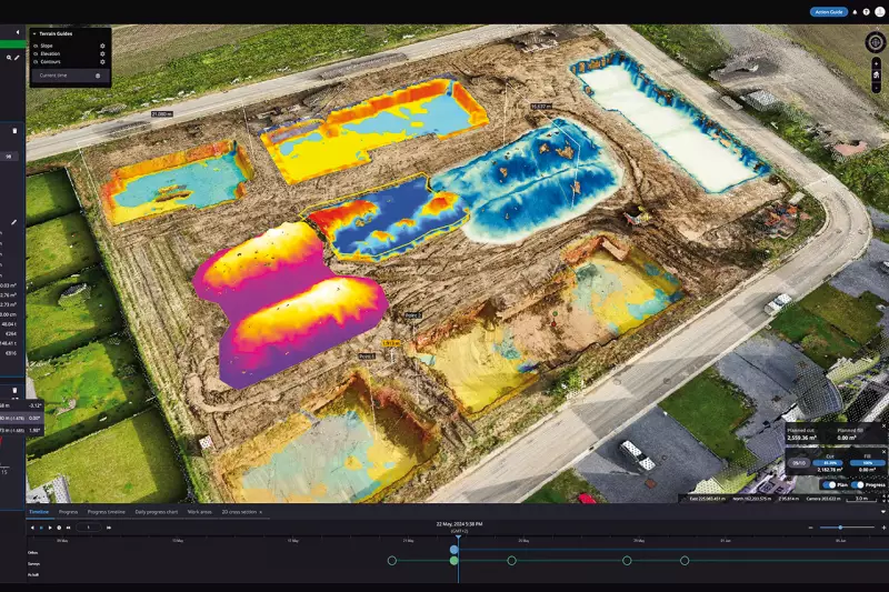 Digitale Zwillinge verbessern die Effizienz von Planung, Überwachung und Ausführung. Bauabläufe digital optimieren, Ausfallzeiten reduzieren und Nacharbeiten minimieren, ist das übergeordnete Ziel von Komatsu. Quelle: Komatsu
