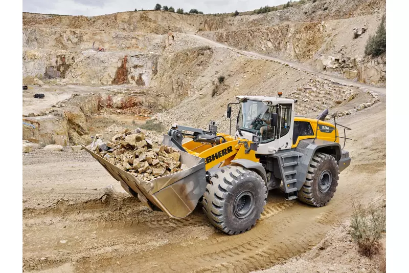 Der robuste Liebherr-Radlader L 586 XPower eignet sich für anspruchsvolle Arbeiten in der Gewinnung.
