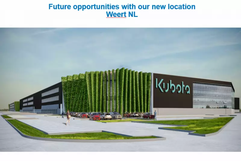 Kubota informiert über den Bau eines neuen, europäischen Distributionszentrums in der niederländischen Stadt Weert.