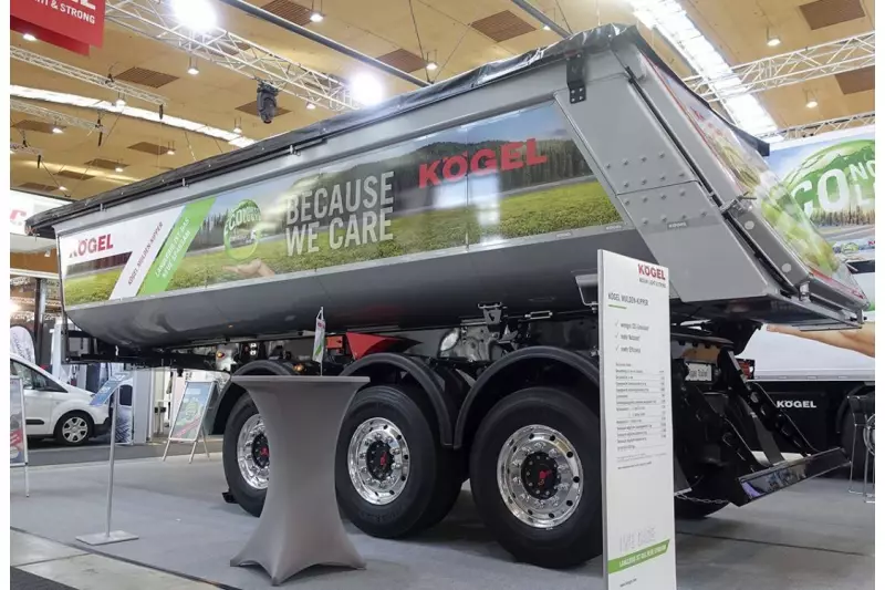 Weniger CO₂-Emission, mehr Nutzlast und mehr Effizienz verspricht Kögel für seinen Kipper der „Novum“-Generation. Quelle: Treffpunkt.Bau