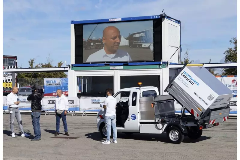 Alternative Antriebe waren ein Kernthema der NUFAM. Viel Interesse erfuhr der KM-E von KM-Conversion. Quelle: Treffpunkt.Bau