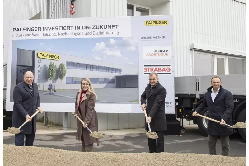 Mitte Dezember veranstaltete die Palfinger AG eine Online-Pressekonferenz anlässlich eines Investitionspaketes in Millionenhöhe. Anwesend waren dabei (v. l.) Andreas Klauser, CEO Palfinger AG, Margarete Schramböck, Bundesministerin Österreich, Thomas Stelzer, Landeshauptmann Oberösterreich, und Hubert Palfinger, Aufsichtsratsvorsitzender der Palfinger AG. Gemeinsam setzten sie zudem den Spatenstich für den neuen „PALFINGER Campus“.