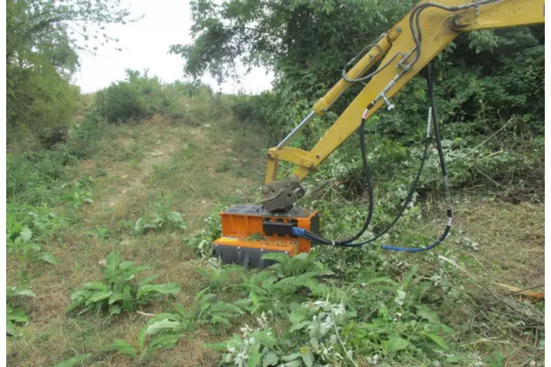 Der Berti Böschungsmäher Park/FX eignet sich besonders zum Schneiden von Gras, Sträuchern und Büschen sowie für Äste und Stämme bis 12 cm Durchmesser.