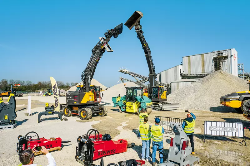 Die Besucher der Pro Days erwartete ein breites Portfolio an Maschinen, Technologien und Lösungen. Unter dem Motto „Testen und Erleben“ präsentierte Robert Aebi eine beeindruckende Bandbreite an Technik- und Digitalisierungslösungen. Quelle: Treffpunkt.Bau
