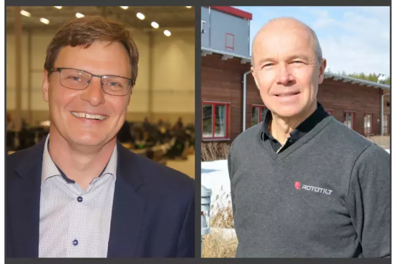 (V.l.)  Stefan Stockhaus, CEO von Steelwrist und Anders Jonsson, CEO von Rototilt Group AB.