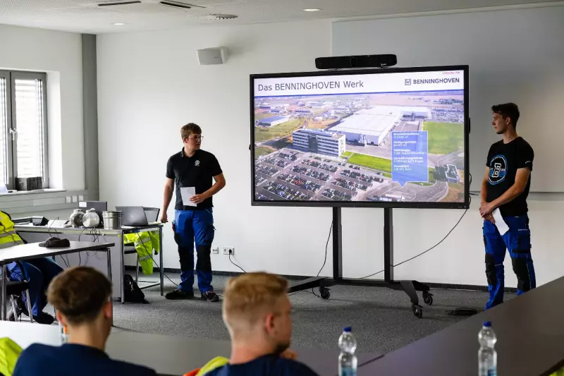 Die Benninghoven Auszubildenden präsentierten ihr Unternehmen im Rahmen eines theoretischen Workshops.