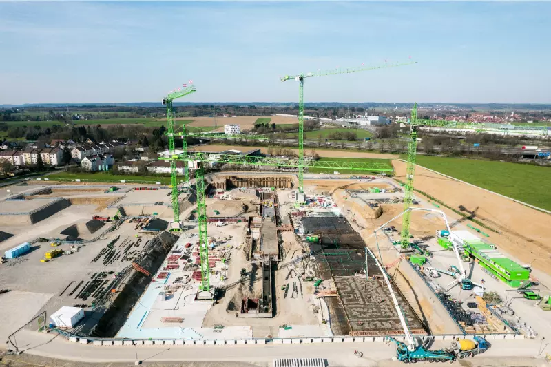 Aus dieser Perspektive kaum zu erkennen, aber die Kranstandorte waren hier ein Knackpunkt. Glass berechnete diese gemeinsam mit dem erfahrenen Wolffkran Statik-Team.
