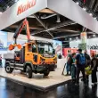 Hako auf der GaLaBau 2026. Multicar M41 mit Palfinger Kran.

