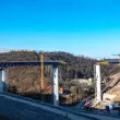 Die Bauarbeiten an der Autobahnbrücke A45 begannen im Herbst 2023.